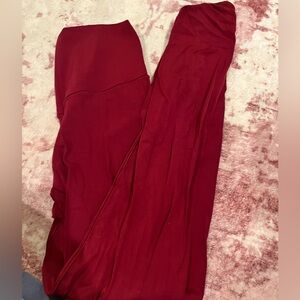 Dark red full length aerie leggings